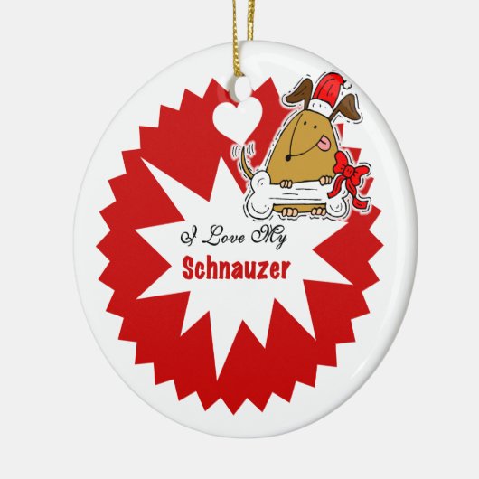 Gepersonaliseerd Ornament Schnauzer Keepomwille (Links)