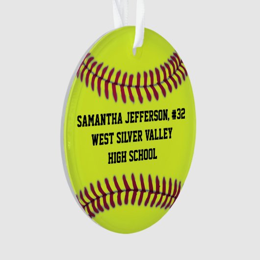Gepersonaliseerd Ornament Softball-sport (voorkant)