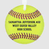 Gepersonaliseerd Ornament Softball-sport (achterkant)