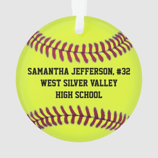 Gepersonaliseerd Ornament Softball-sport (achterkant)