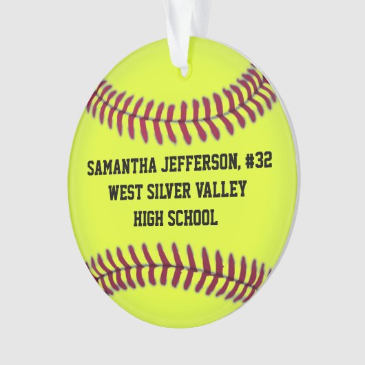Gepersonaliseerd Ornament Softball-sport (voorkant)