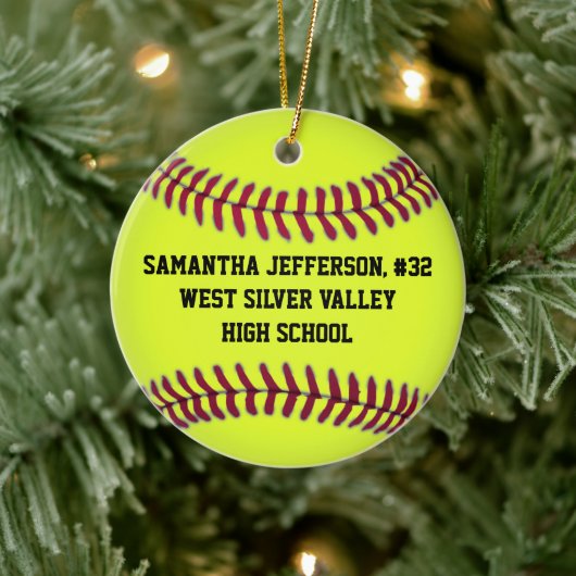 Gepersonaliseerd Ornament Softball-sport (Boom)