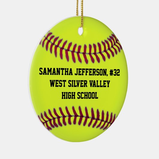 Gepersonaliseerd Ornament Softball-sport (Rechts)