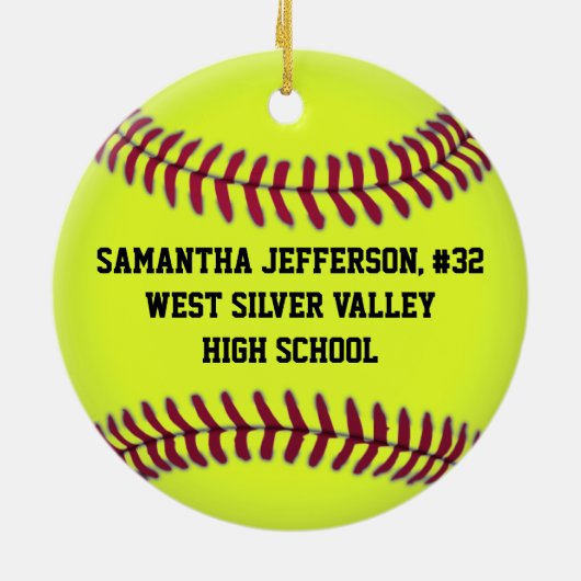 Gepersonaliseerd Ornament Softball-sport (Achterkant)