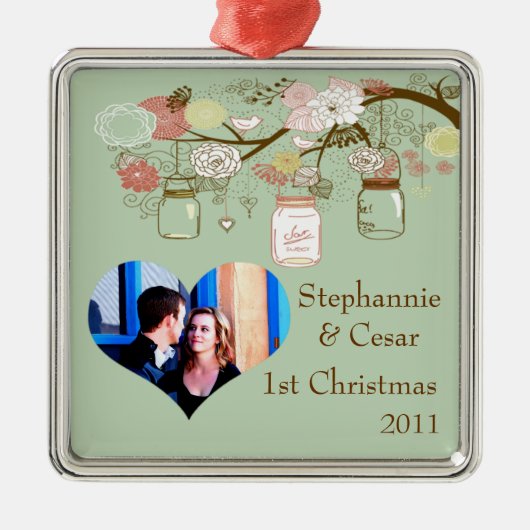 Gepersonaliseerd Ornament Spring Floral Mason (Voorkant)