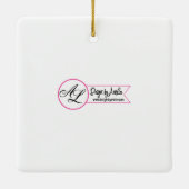 Gepersonaliseerd Ornament Tropische bloemen op wit (Achterkant)