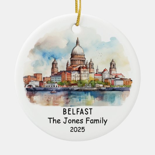 Gepersonaliseerd Ornament van Belfast, Ierland (Voorkant)