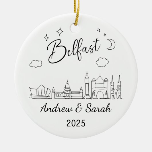 Gepersonaliseerd Ornament van Belfast, Noord-Ierla (Voorkant)