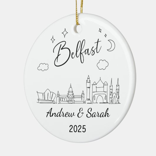 Gepersonaliseerd Ornament van Belfast, Noord-Ierla (Links)