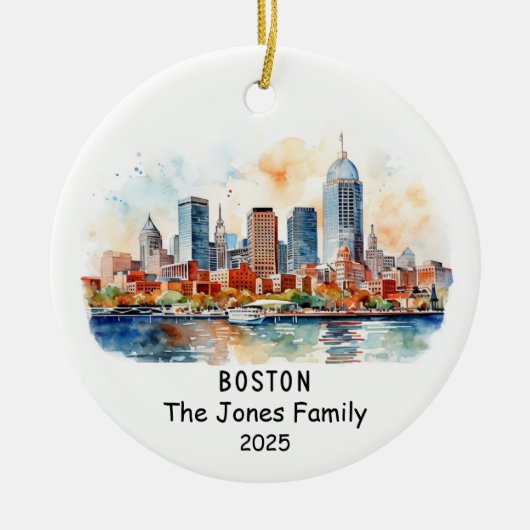 Gepersonaliseerd Ornament van Boston, Massachusett (Voorkant)