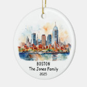 Gepersonaliseerd Ornament van Boston, Massachusett (Links)