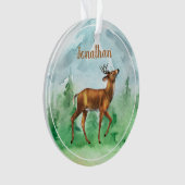 Gepersonaliseerd Ornament van de Birthday Deer Hun (voorkant)