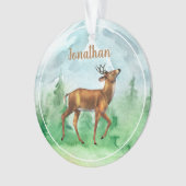 Gepersonaliseerd Ornament van de Birthday Deer Hun (voorkant)