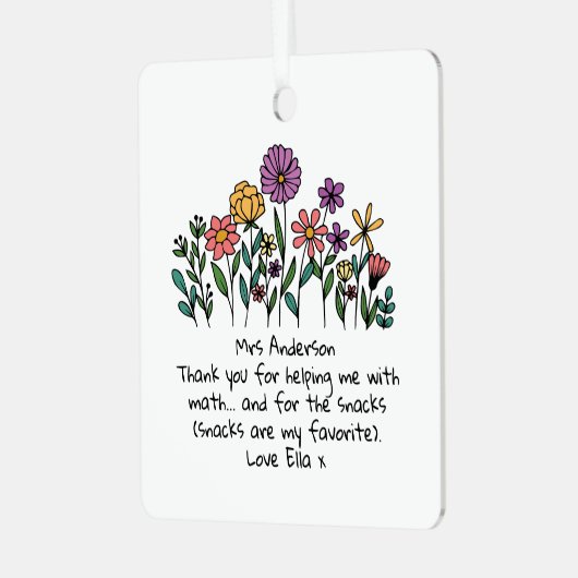 Gepersonaliseerd Ornament van de leerkracht · Grap (Voorkant links)