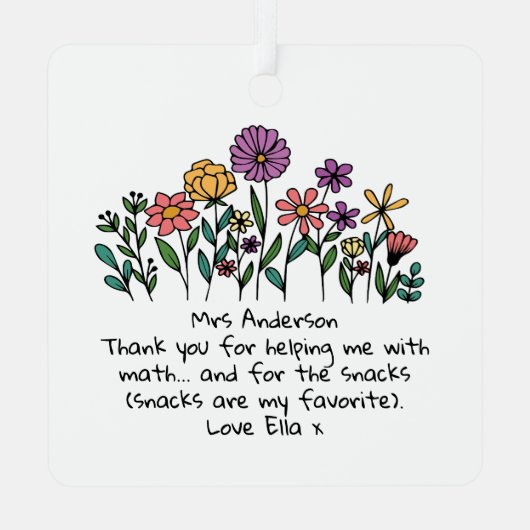 Gepersonaliseerd Ornament van de leerkracht · Grap (Achterkant)