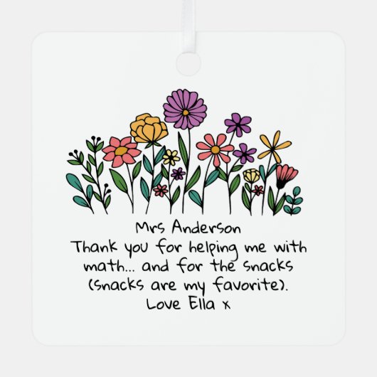 Gepersonaliseerd Ornament van de leerkracht · Grap (Voorkant)