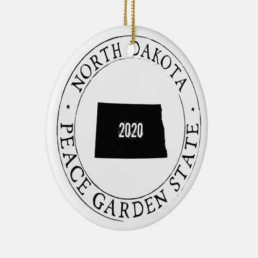 Gepersonaliseerd Ornament van North Dakota (Rechts)