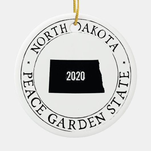 Gepersonaliseerd Ornament van North Dakota (Voorkant)