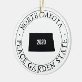 Gepersonaliseerd Ornament van North Dakota (Links)
