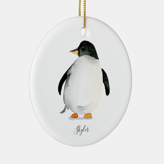 Gepersonaliseerd Ornament van Penguin Handbeschild (Rechts)