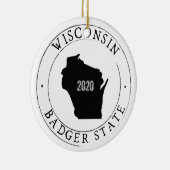 Gepersonaliseerd Ornament van Wisconsin (Rechts)