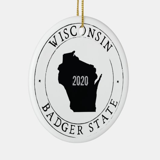 Gepersonaliseerd Ornament van Wisconsin (Rechts)