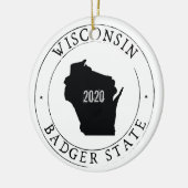 Gepersonaliseerd Ornament van Wisconsin (Links)