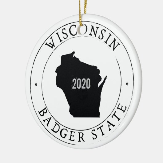 Gepersonaliseerd Ornament van Wisconsin (Links)