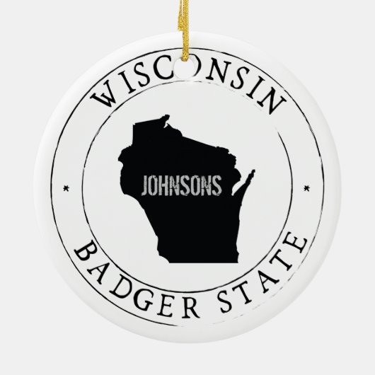 Gepersonaliseerd Ornament van Wisconsin (Achterkant)