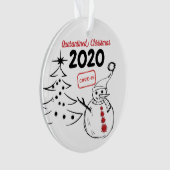 Gepersonaliseerd Ornament voor 2020 met kerstbomen (voorkant)