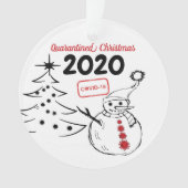 Gepersonaliseerd Ornament voor 2020 met kerstbomen (voorkant)