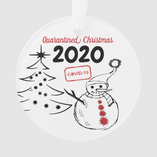Gepersonaliseerd Ornament voor 2020 met kerstbomen (voorkant)