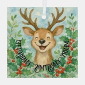 Gepersonaliseerd Ornament voor kerstrendieren (Achterkant)