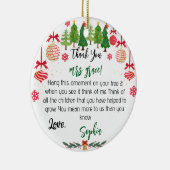 Gepersonaliseerd Ornament voor leerkrachten, aange (Rechts)