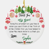 Gepersonaliseerd Ornament voor leerkrachten, aange (Achterkant)