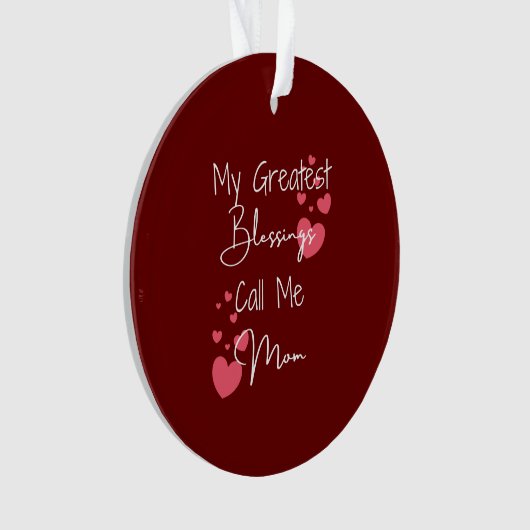 Gepersonaliseerd Ornament voor Mam Mijn Grootste Z (voorkant)