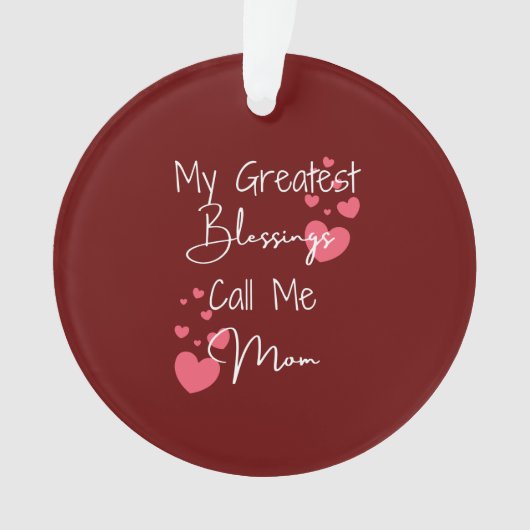 Gepersonaliseerd Ornament voor Mam Mijn Grootste Z (voorkant)