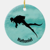 Gepersonaliseerd Ornament voor scuba-duiken (Achterkant)