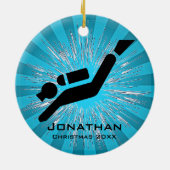 Gepersonaliseerd Ornament voor scuba-duiken (Achterkant)