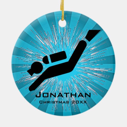 Gepersonaliseerd Ornament voor scuba-duiken (Achterkant)
