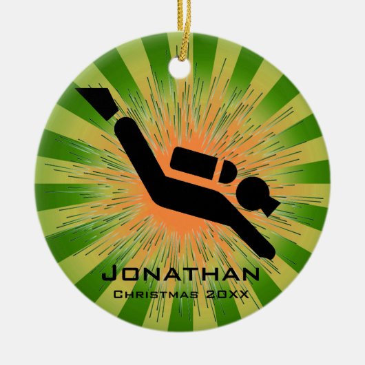 Gepersonaliseerd Ornament voor scuba-duiken (Voorkant)