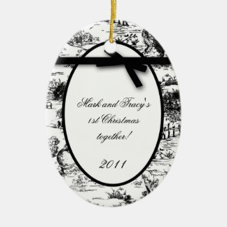 Gepersonaliseerd Ornament zwart wit toile