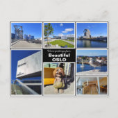 Gepersonaliseerd, Oslo collage, Noorwegen Briefkaart (Voorkant)