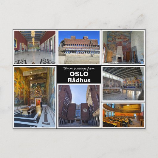 Gepersonaliseerd, Oslo rådhus, Noorwegen Briefkaart (Voorkant)
