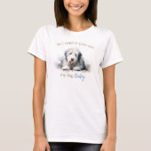 Gepersonaliseerd Oud Engels Sheepdog T-shirt (Voorkant)