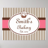 Gepersonaliseerd oude fashioned Bakery Sign Art Af Poster (Voorkant)