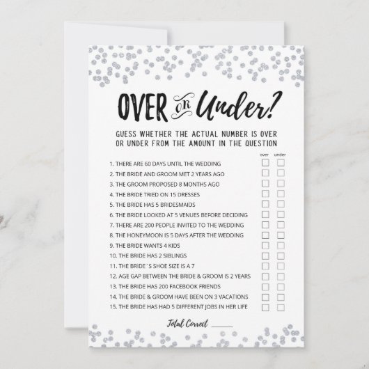 Gepersonaliseerd Over of Onder Vrijgezellenfeest s Kaart (Voorkant)