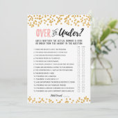 Gepersonaliseerd Over of Onder Vrijgezellenfeest s Kaart (Staand voorkant)