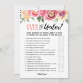 Gepersonaliseerd Over of Onder Vrijgezellenfeest s Kaart (Voorkant)