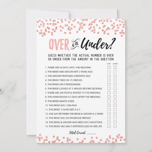 Gepersonaliseerd Over of Onder Vrijgezellenfeest s Kaart (Voorkant)